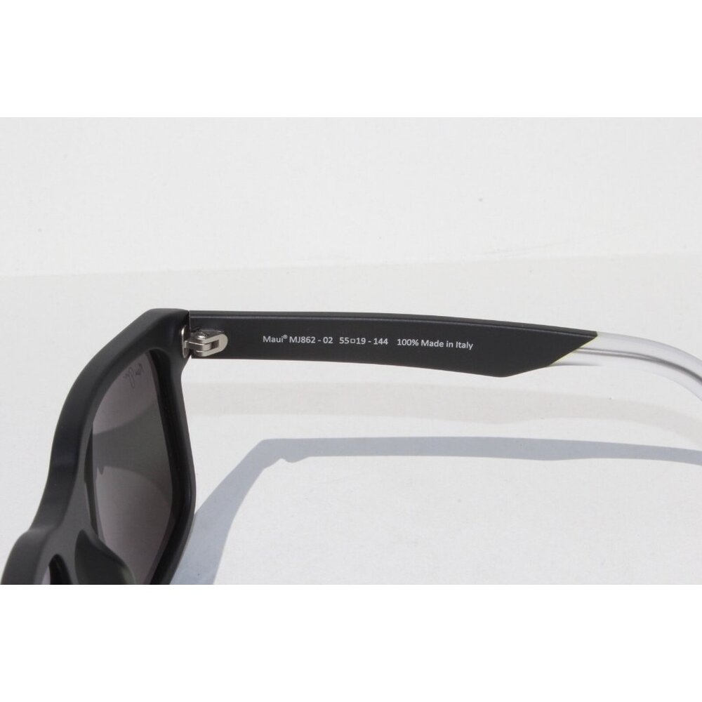 MAUI JIM Stone Shack POLARIZED Sunglasses 862-02 Black Crystal/Gray NEW Italy - Picture 7 of 11
